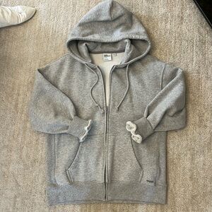 Tna cozy fleece boyfriend zip up hoodie